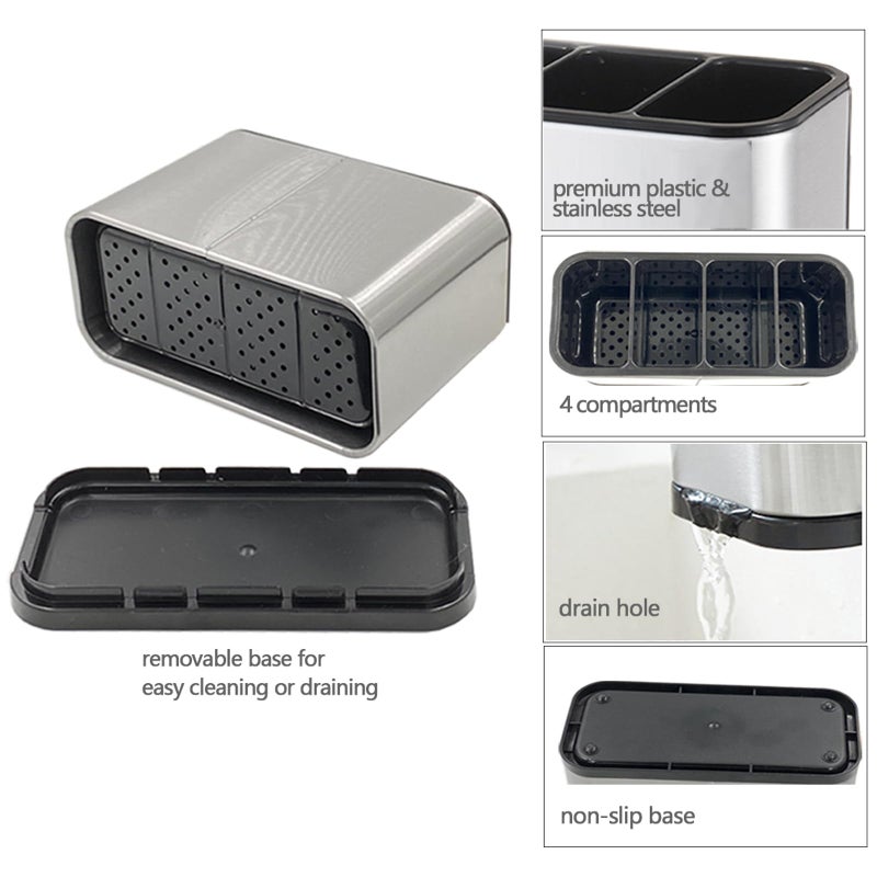 WSKC WAHSAN Flatware Caddy Stainless Steel Cutlery Holder Organizer, 7 L X 3.4 W X 5 H - Image 4